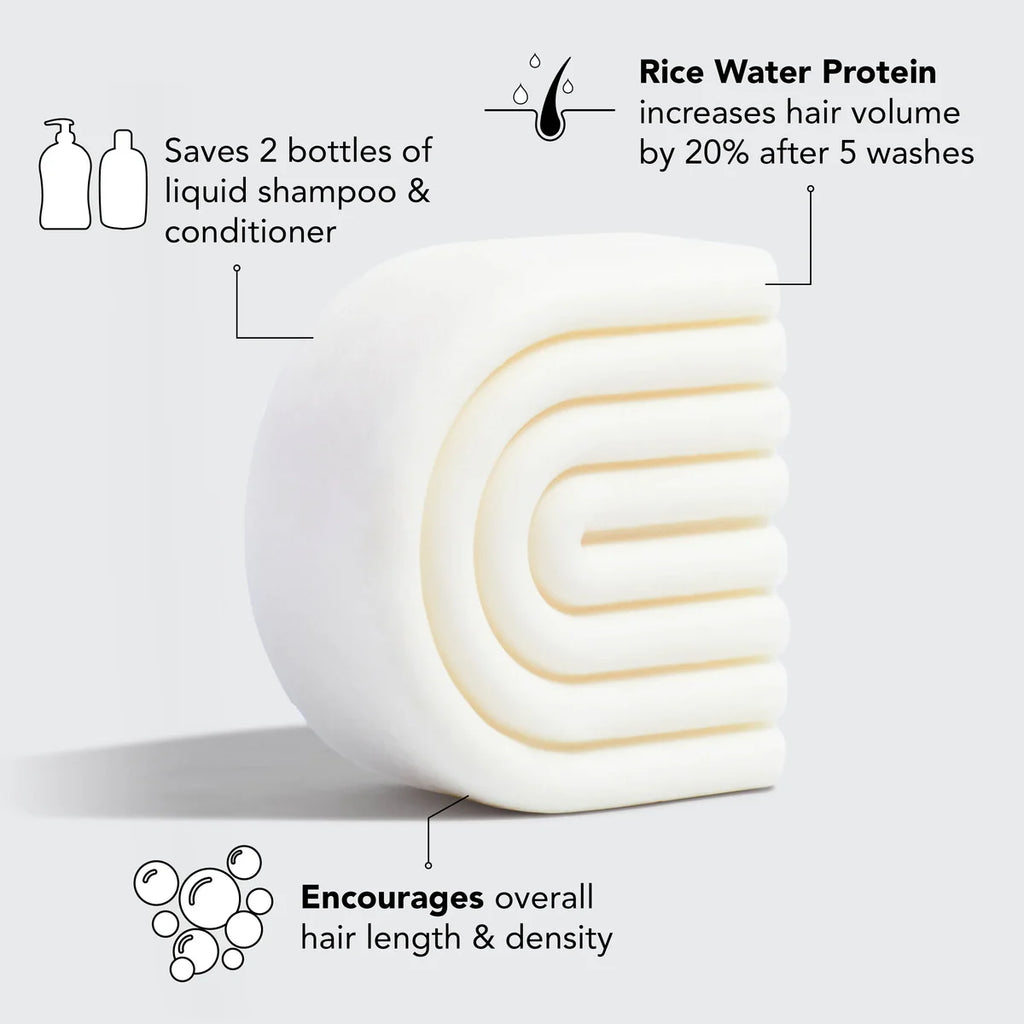 Kitsch Rice Water Shampoo & Conditioner Bar Combo for Hair Growth